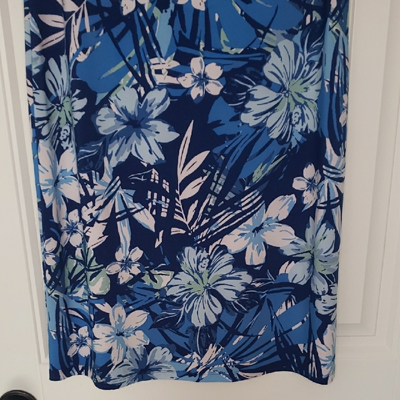 Cappagallo Blue Floral Dress - Picture 3 of 7